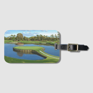 Étiquette À Bagage Arrière-plan de verts de golf
