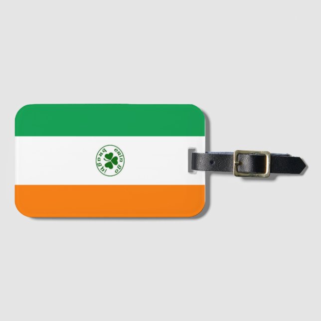 Étiquette À Bagage Arrière - plan du drapeau irlandais (Devant Horizontal)