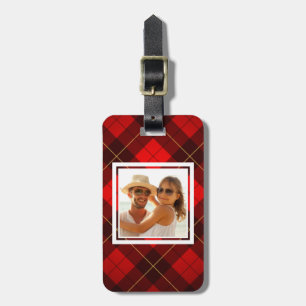 Étiquette À Bagage Arrière - plan fait sur commande de tartan de