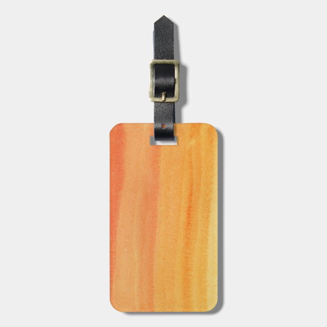 Étiquette À Bagage arrière - plan peint à la main à l'aquarelle Abstr (Devant Vertical)