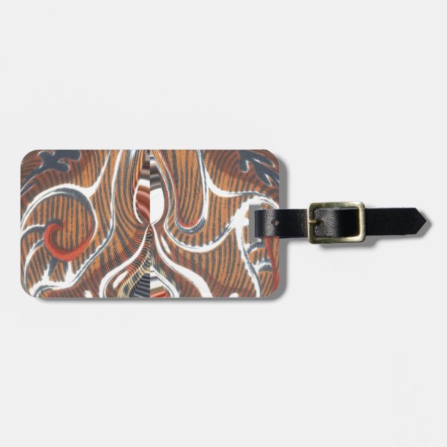 Étiquette À Bagage Art Abstrait africain (Devant horizontal)