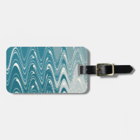 Art Abstrait moderne "Waves" Design en Blue Ombre