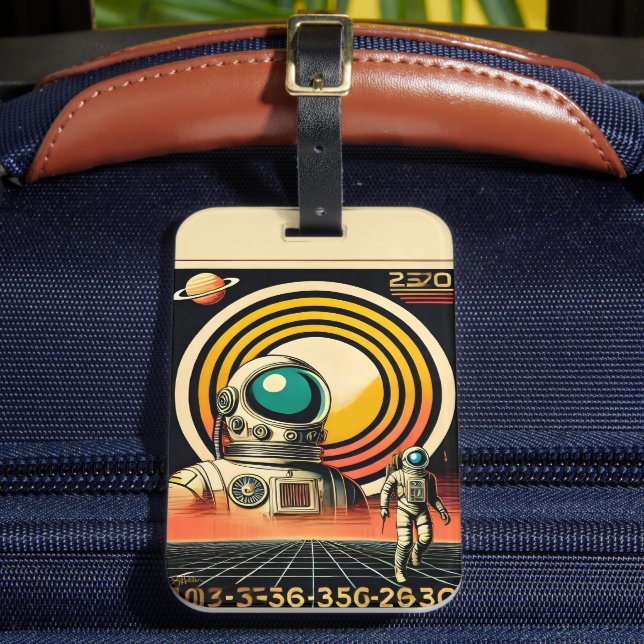 Étiquette À Bagage Art d'atterrissage des astronautes du milieu du si (Insitu Rectoal 2)