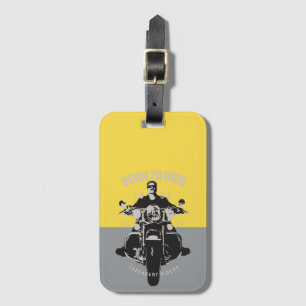 Étiquette À Bagage Art de bloc de couleur de motard moderne