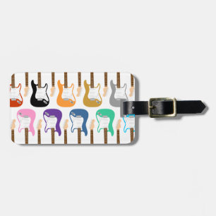 Étiquette À Bagage Art de bruit de guitare électrique
