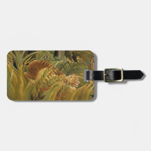 Étiquette À Bagage Art de Rousseau Jungle Tropical Tigre