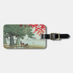 Étiquette À Bagage art du paysage shin hanga de Kawase Hasui du parc