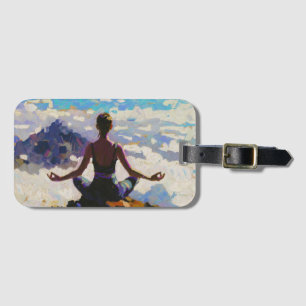 Étiquette À Bagage Art du Yoga : Beauté Équilibrée (Peinture à l'Huil