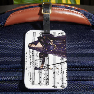 Étiquette À Bagage Art gothique vintage de la Reine de la Nuit de l'O