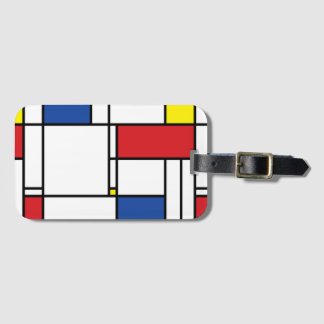 Étiquette À Bagage Art Moderne Géométrique Minimaliste De Stijl Mondr