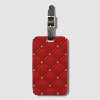 Étiquette À Bagage Art nouveau rouge et or
