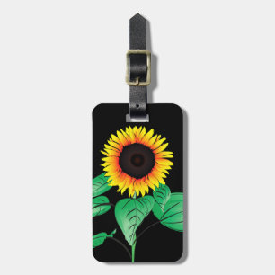 Étiquette À Bagage Art Sunflowers - Choisissez / ajoutez votre couleu