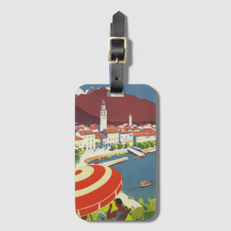 Étiquette À Bagage Art vintage de voyage en Suisse