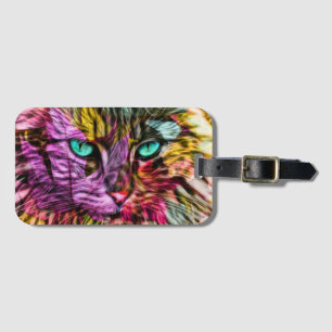 Étiquette À Bagage Artsy Kitty Chat