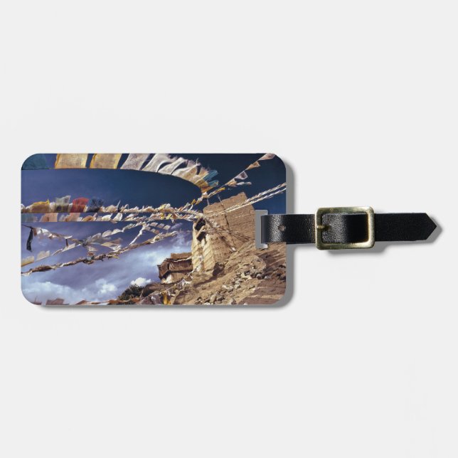 Étiquette À Bagage Asie, Inde, Ladakh, Leh. Connu sous le nom de Litt (Devant horizontal)