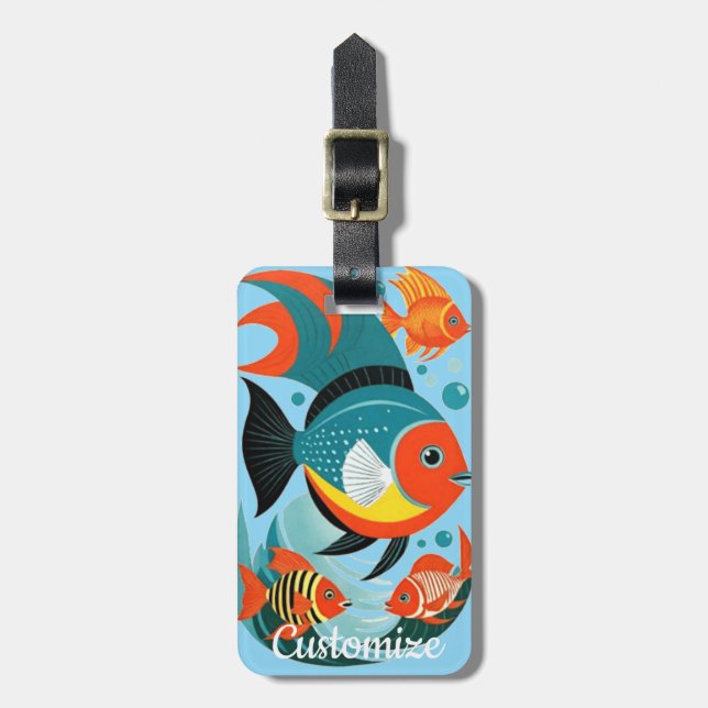 Étiquette À Bagage Assortiment de poisson tropical Thunder_Cove (Devant Vertical)