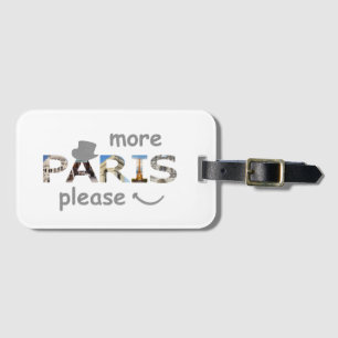 Étiquette À Bagage Attractions de Paris Plus de Paris S'il vous plaît