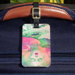 Étiquette À Bagage Aurora de Clive Henry coloré rose