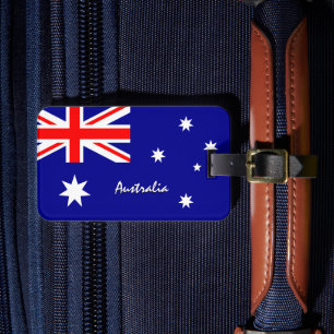 Étiquette À Bagage Australie Bagages Tags, patriotique drapeau austra