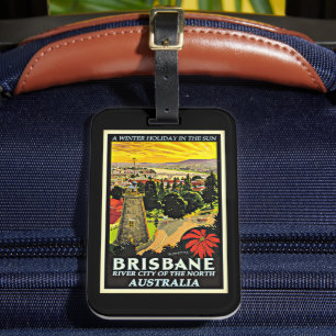 Étiquette À Bagage Australie-Brisbane, une fête d'hiver,