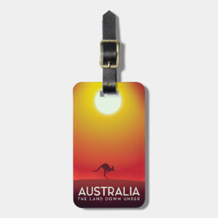 Étiquette À Bagage Australie " Le pays d'en bas" impression de vacanc