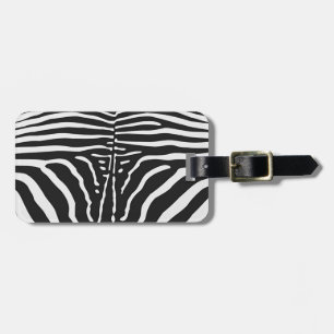 Étiquette À Bagage Authentic Zebra Skin Print - noir blanc strié