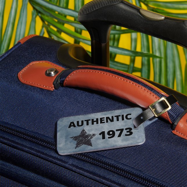 Étiquette À Bagage Authentique anniversaire Vintage de 1973 avec Grun (Créateur téléchargé)
