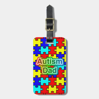Étiquette À Bagage Autism Papa étiquette de bagage personnalisée