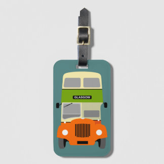 Étiquette À Bagage Autobus à impériale vintage de Glasgow