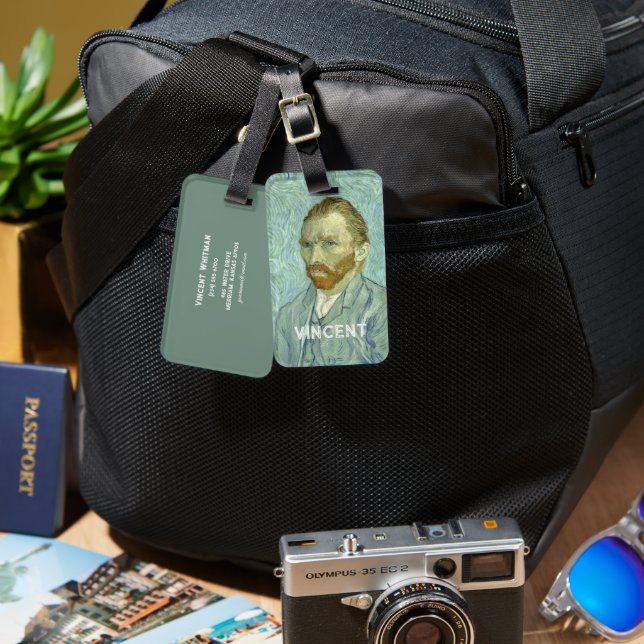 Étiquette À Bagage Autoportrait de Vincent Van Gogh (Recto & Verso)