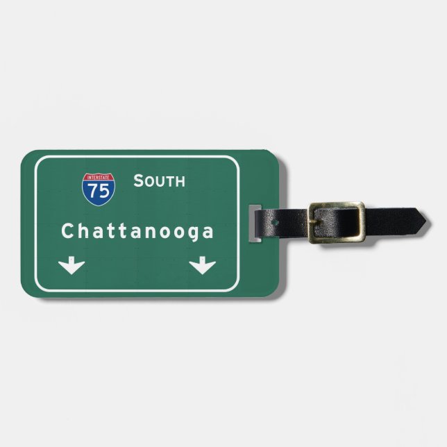 Étiquette À Bagage Autoroute d'autoroute nationale de Chattanooga (Devant horizontal)