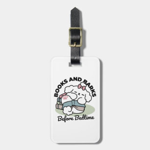 Étiquette À Bagage Avant le coucher avec ma chienne - Livre et Amoure