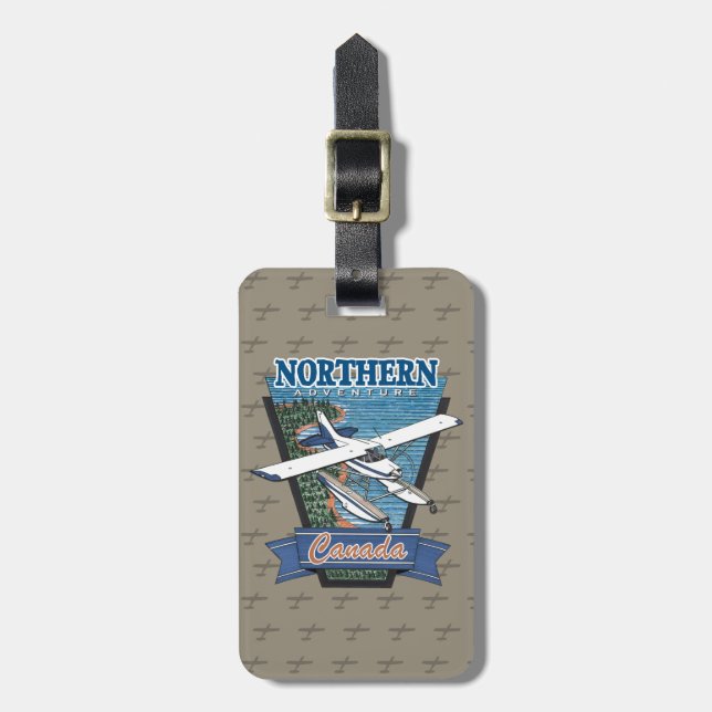 Étiquette À Bagage Aventure du nord du Canada d'aviation (Devant Vertical)