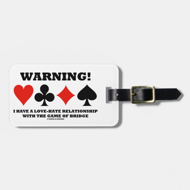 Étiquette À Bagage Avertissement ! J'ai un pont de relation (Devant horizontal)