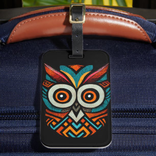 Étiquette À Bagage Aztec Owl