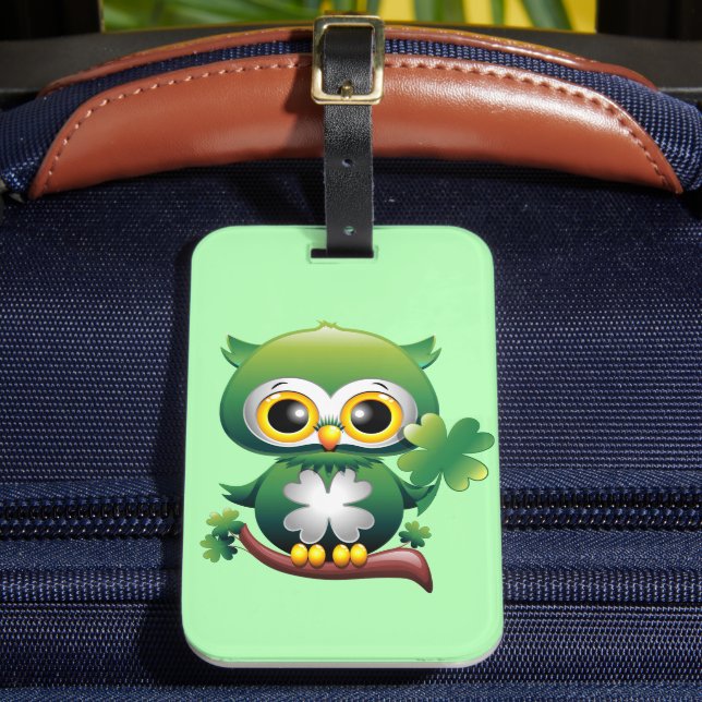 Étiquette À Bagage Baby Owl St Patrick Paddy Cartoon (Insitu Rectoal 2)