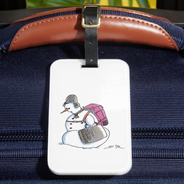 Étiquette À Bagage Backpack Snowman luggage tag (Insitu Rectoal 2)
