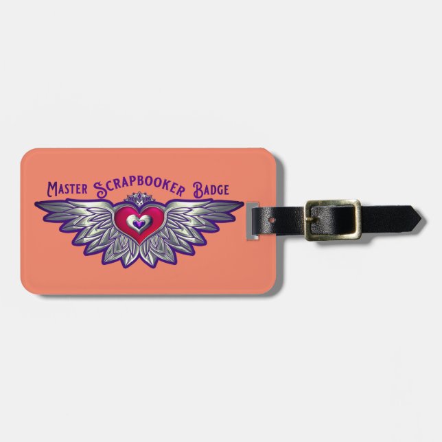 Étiquette À Bagage Badge de maître scrapbooker  (Devant horizontal)