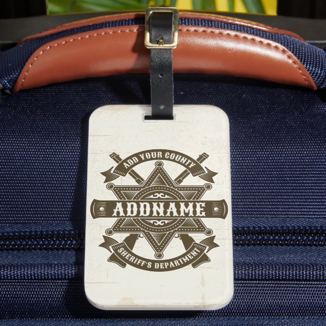 Étiquette À Bagage Badge de Rifles Adjoint Old West Sheriff Personnal (Insitu Rectoal 2)