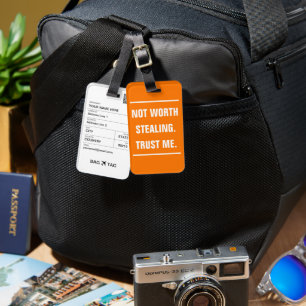 Étiquette À Bagage BAG TAG - Pas la peine de voler. Faites-moi confia