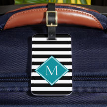 Bagage Monogramme Diamant Sarcelle Rayé Noir Blanc