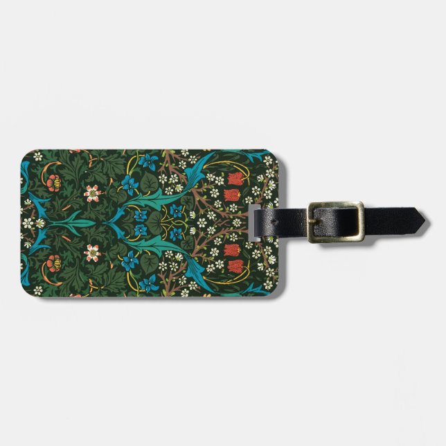 ÉTIQUETTE À BAGAGE BAGAGES AVEC CONCEPTION "TULIPS" DE WILLIAM MORRIS (Devant horizontal)