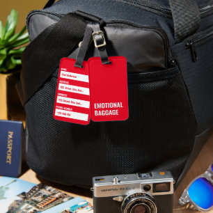 Étiquette À Bagage Bagages émotionnels Sarcastique drôle Dire