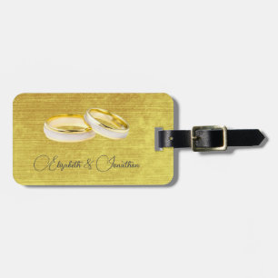 Étiquette À Bagage Bagues élégantes Mariage simple