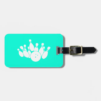 Étiquette À Bagage Baguette de sac de bowling turquoise