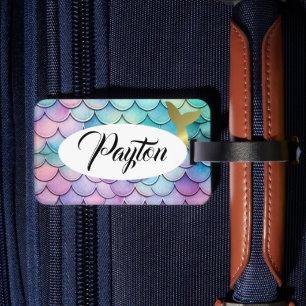 Étiquette À Bagage Balances de sirènes Pastel