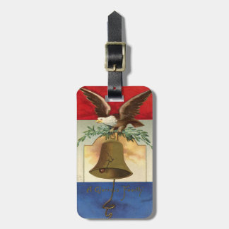 Étiquette À Bagage bald eagle liberté bell patriotique art vintage