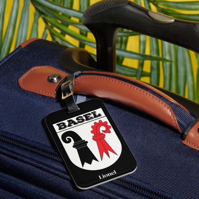 Étiquette À Bagage Bâle, Suisse | Armoiries des cantons suisses (Insitu Rectoal 1)