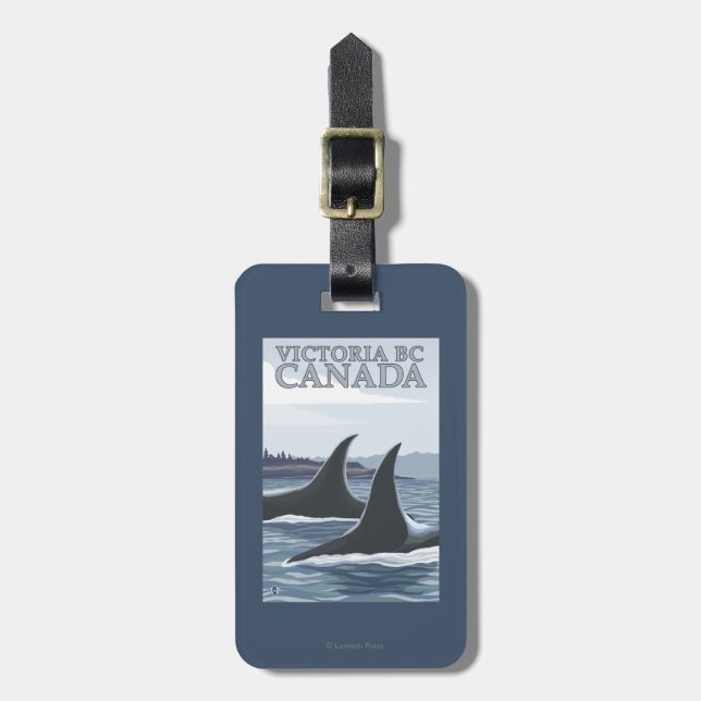 Étiquette À Bagage Baleines #1 - Victoria, AVANT JÉSUS CHRIST Canada (Devant Vertical)