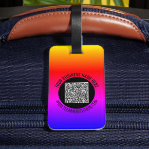 Étiquette À Bagage Balise Analyse du code QR et bagages de texte pers